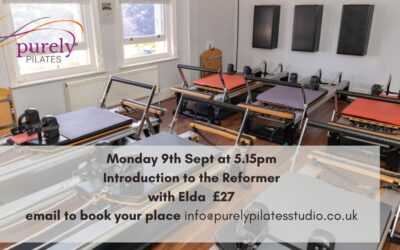 Introduction to Reformer Pilates Monday 9th September at 5.15pm