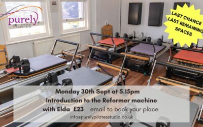 Introduction to Reformer Pilates Monday 30th September at 5.15pm