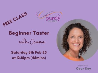 Open Day Saturday 8th February 12.15pm Beginner Taster with Gemma