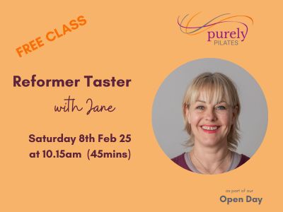 Open Day Saturday 8th February 10.15am Reformer with Jane