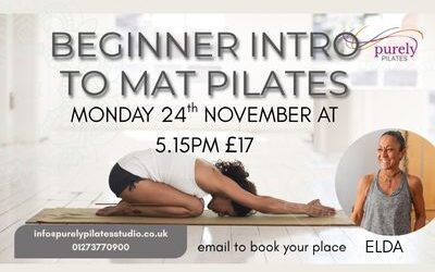 Introduction to Beginner Mat Pilates Monday 24th November at 5.15pm