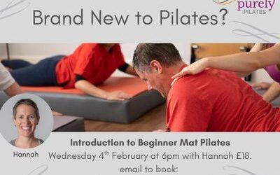 Introduction to Beginner Mat Pilates Wednesday 4th February at 6pm