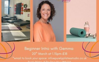 Introduction to Beginner Mat Pilates Friday 20th March at 1.15pm