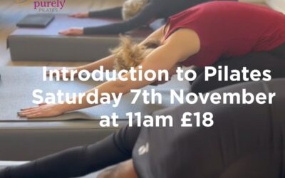 Introduction to Mat Pilates for Beginners Saturday 7th November at 11.00am with Candy